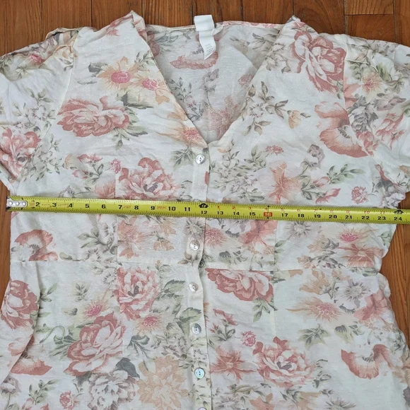 H&M Floral Linen Blend Dress Size XXL - Picture 5 of 8